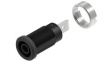 RND 350-00129 Banana Socket  diam.4mm Black 36A Faston Terminal, 6.3 x 0.8 mm