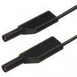MLS WS 25/2.5 SCHWARZ / BLACK Safety test lead diam. 4 mm Black 25 cm 2.5 mm2 CAT II