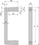 20860-256 [2 шт], Front handle PU=2 ST, Schroff