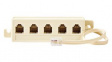 TCGP90825IV02 Telecom Distributor RJ11 Plug - 5x RJ11 Socket 200mm Ivory