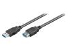 93999 Кабель; USB 3.0; гнездо USB A, вилка USB A; 3м; черный; 5Гбит/с