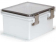 UPCT121006HMLF PolyBox 326 х 276 х 185 мм, петли, защелки AISI316, монтажный фланец, прозрачная