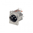 F3MRAF XLR Panel-mount male receptacle 3Pnickel-plated