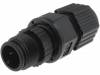 LTW12P-03BMMA-SL8001, Вилка; М12; PIN:3; "папа"; код A-DeviceNet / CANopen; на провод, Amphenol