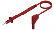 PL 2700 S W RT Safety Test Lead with Probe \x1a4mm 1m Red Nickel-Plated Brass