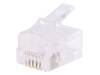 MP0019 Вилка; RJ12; PIN:6; не экранированный; позолота; обжим; на провод