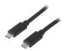 40790, Кабель; USB 3.1; с обеих сторон,вилка USB C; 1м; черный; 10Гбит/с, Goobay