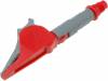 PJ4766-LM-R Crocodile clip; 20A; red; Grip capac: max.41mm; Overall len:127mm