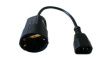 SCHUKO-CEEADAPT Power Cable Adapter, Type F (CEE 7/4) - IEC 60320 C14, 150mm