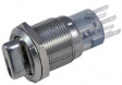RND 210-00423 Anti-Vandal Rotary Selector Switch, DPDT, Red
