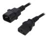 53898 Кабель; IEC C13 "мама", IEC C14 "папа"; 3м; черный; 3x1мм2; 10А