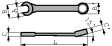 111M/11T Open-end ring spanner set