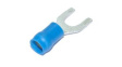FVD2-YS4A [100 шт] Insulated Fork Terminal, Blue, 4.3mm, 1.04 ... 2.63mm², Vinyl Pack of 100 pieces