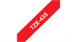 TZE-435 Label Tape 12 mm White on Red 8 m