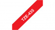 TZE-435 Label Tape 12 mm White on Red 8 m