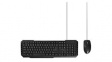 KBMC100BKND Wired Mouse 800dpi and Nordic Keyboard Set USB Black