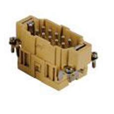 JCSEM 10, JCSE - JSE, 10 poles + earth, male insert, with male contacts, tinned, ILME