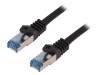 CQ3113S Patch cord; S/FTP; 6a; многопров; Cu; LSZH; черный; 20м