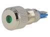 GQ8F-D/G/12, Индикат.лампа: LED; плоский; 12ВDC; Отв: O8мм; IP67; под пайку, Onpow