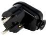 W-10803, Разъем: питания AC; вилка; "папа"; на провод; черный; 16А; 230ВAC, PLASTROL