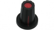 RND 210-00309 Push-on Knob, black, 6.0 mm D Shaft