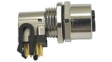MSXS-08PFFR-SH7003 M12 Right Angle Socket Sensor Connector, 8 Poles, X-Coded, Solder