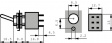 M2023LL4G01 Miniature Toggle Switch, On-Off-On, Soldering Lugs