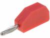 215-RT, Вилка; "банан" 2мм; Номин.ток:10А; Номин.напр:70ВDC; красный, Electro-PJP