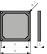 125FFB/RF-LAT Защитный фильтр ЭМС 120 x 120 mm