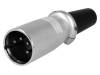 XLR-4W Вилка; XLR; "папа"; PIN:4; прямой; на провод