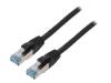 CQ6085S Patch cord; S/FTP; 6a; многопров; Cu; PUR; черный; 7,5м; 27AWG; IP20