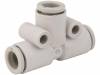 KQ2T12-16A, Тройник; редукционный, быстроразъемный; -1?10бар, SMC PNEUMATICS