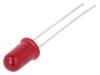 HLMP-3301-D0002 LED; 5мм; красный; 2,4мкд; 60°; Поверхность: выпуклая; Кол-во выв: 2