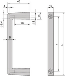 20860-258 [2 шт], Front handle PU=2 ST, Schroff