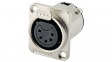 AC5FDZ-AU XLR, Receptacle 5 AC Soldering Connection Nickel - Plated