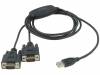 DA-70158, Адаптер USB-RS-232; вилка D-Sub 9pin x2,вилка USB A; 1,5м, DIGITUS