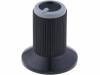 GTC6M-18X19-B Ручка; с юбкой; пластмасса; Oоси: 6мм; O10x19мм; черный; Белый