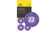 6944-2022 Safety Label, Round, White on Purple, Vinyl, Inspection Date, 80pcs