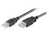 68622 Кабель; USB 2.0; гнездо USB A, вилка USB A; 0,3м; черный