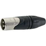 AX3M, XLR, Cable plug, 3 Poles AX Soldering Connection Nickel - Plated, Amphenol