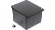 1590VFLBK Die Cast Enclosure Flanged Lid, 120 x 120 x 90 mm, Black, IP54, 1590