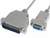 CABLE-121, Кабель; D-Sub 25pin вилка, D-Sub 9pin гнездо; 3м; на защелки, BQ CABLE (TME brand)