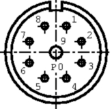 99 4625 00 09, Coupler plug, 9-pin 623 Poles=9 Male, Binder