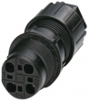 QPD W 3PE2,5 9-14 M25 DT BK Panel feed-through connector push-in 3+PEP