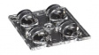 C13604 STRADA-2X2-FN Линза для LED; квадратная; прозрачный; H: 10мм; Габариты: 50x50мм