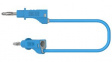RND 350-00055 Test Lead 1m Blue, Nickel-Plated Brass