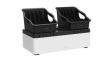 B2B140VF Charger Cradle with Portable Trays for Notebooks and Tablets, Black / White