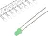 OSNG3134A-T LED; 3мм; зеленый; 20мкд; 30°; Поверхность: выпуклая; Шаг:2,54мм