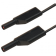 MLS WS 25/1 SCHWARZ / BLACK Safety test lead diam. 4 mm black 25 cm CAT II