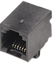 RJE01-660-01, Modular jack, unshielded, 6 Unshielded, Amphenol